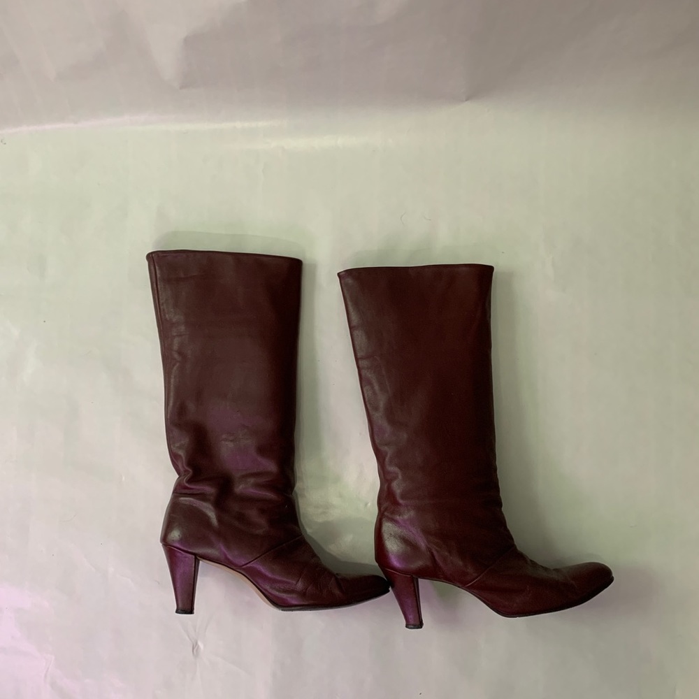 Burgundy boots